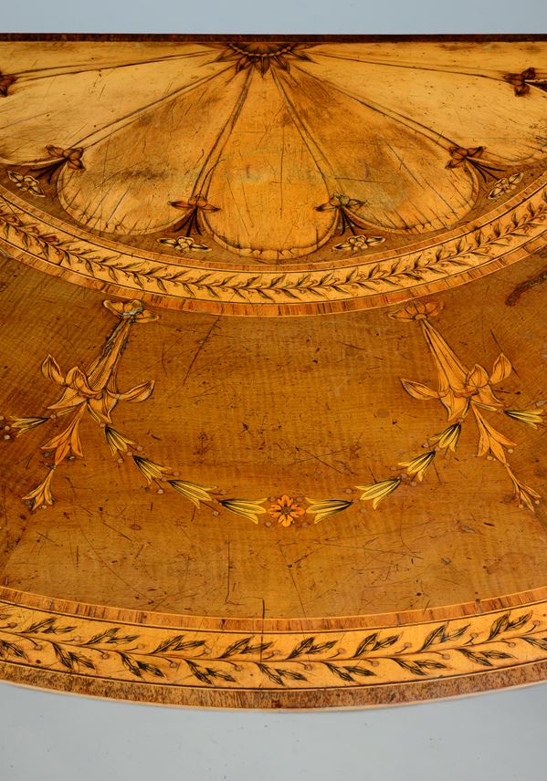 A Particularly Rare George III Period Fiddleback and Marquetry card table | MasterArt